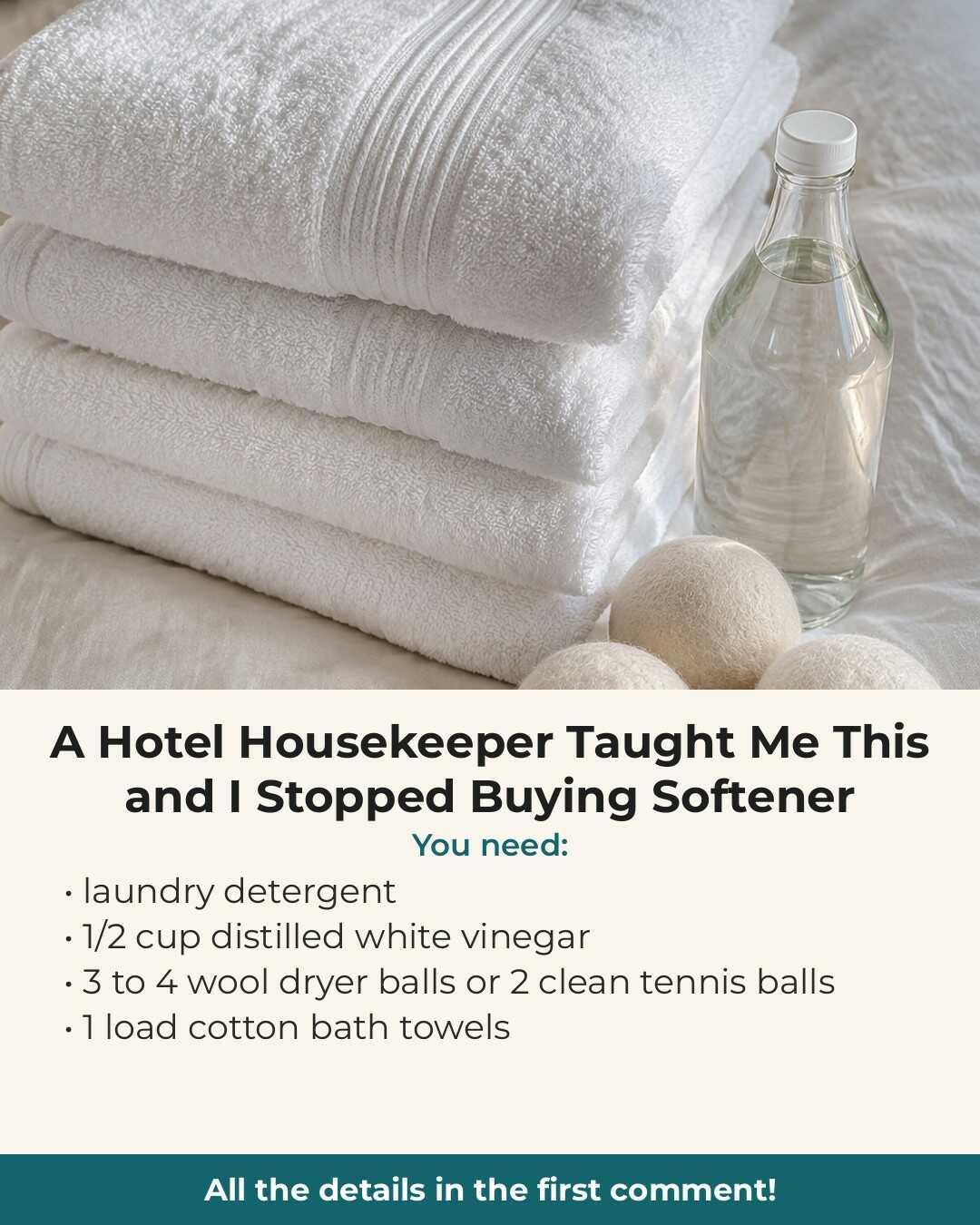 A Hotel Housekeeper Taught Me This and I Stopped Buying Softener