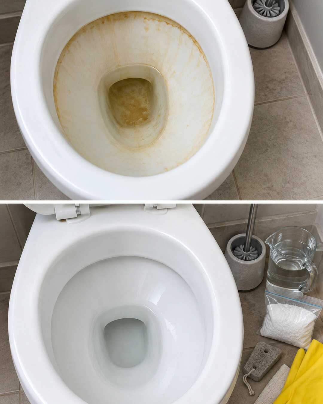 Yellow Stains in My Toilet Bowl Faded With Citric Acid Overnight