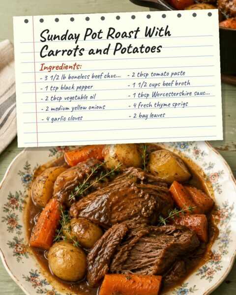 Sunday Pot Roast With Carrots and Potatoes, Just Like Grandma Made