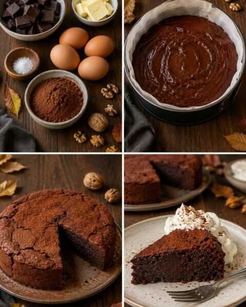 Grandma’s Flourless Chocolate Cake With Just 3 Ingredients
