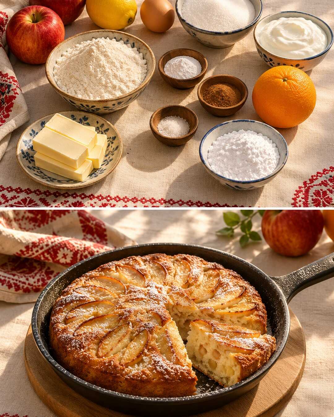 Got 2 Apples and 1 Egg? Grandma's Skillet Apple Cake With No Oven