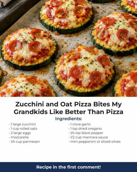 Zucchini and Oat Pizza Bites My Grandkids Like Better Than Pizza