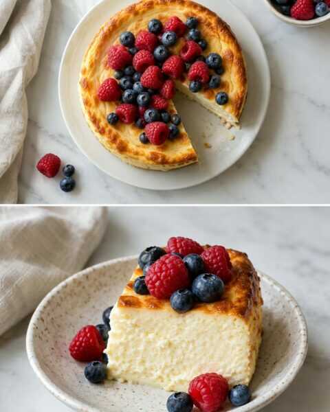 My 3-Ingredient Cottage Cheese Cheesecake, No Flour or Added Sugar