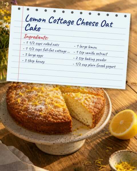 Lemon Cottage Cheese Oat Cake, the One I Bake Instead of Cheesecake