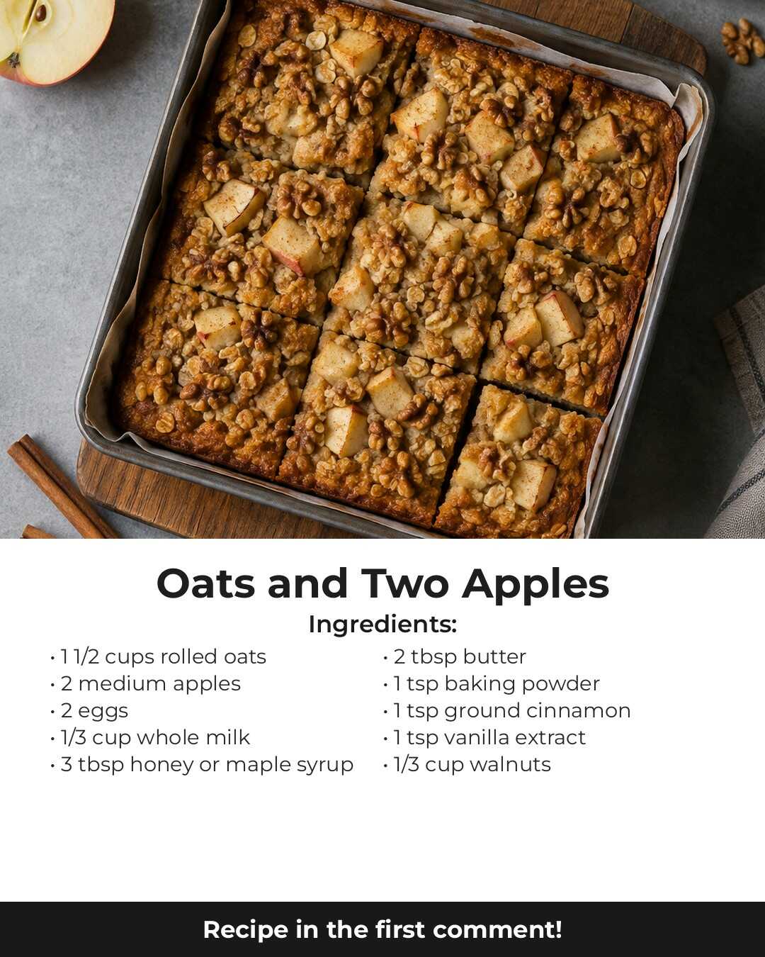 Oats and Two Apples, the German Apple Cake I Bake Every Week