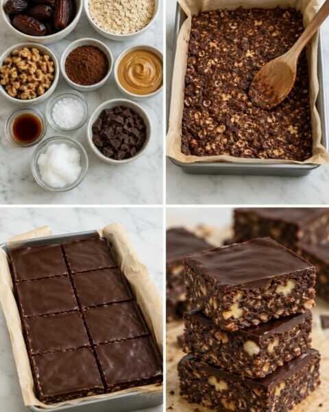 No-Bake Fudgy Brownies With Dates and Oats I Make Every Week