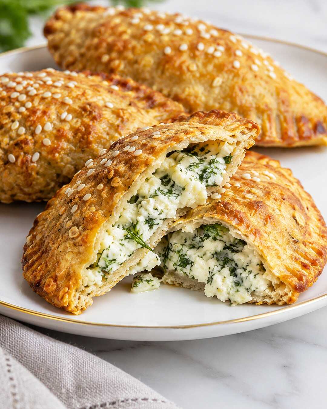 Cheesy Oat Pockets With Cottage Cheese and No Flour for Weekend Brunch