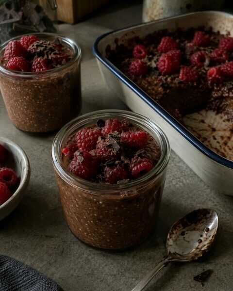 Chocolate Chia Pudding Cups I Make on Sunday for the Whole Week