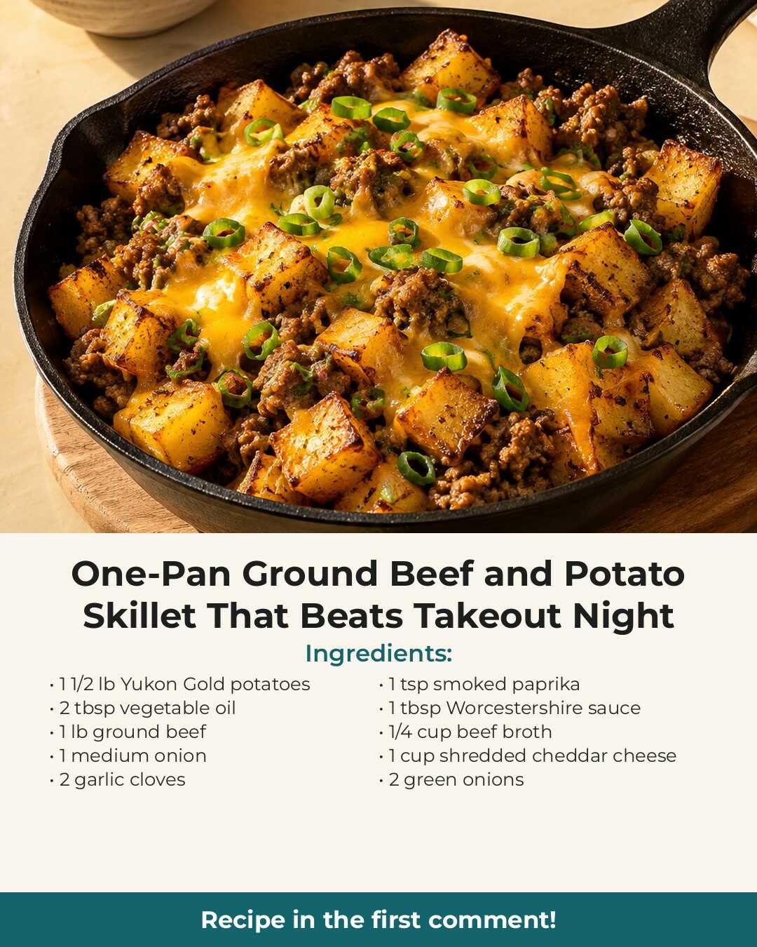 One-Pan Ground Beef and Potato Skillet That Beats Takeout Night